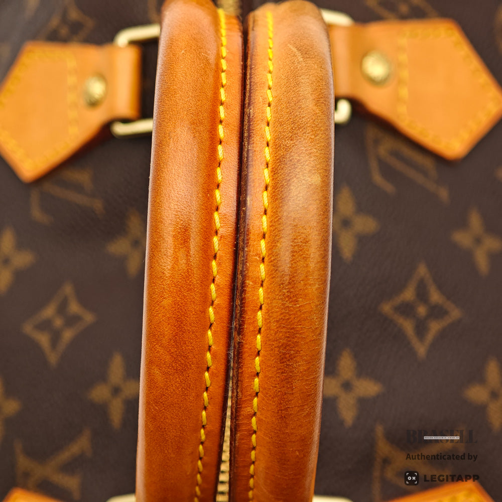 LOUIS VUITTON Speedy 35 Monogram Canvas Brown Hand Bag M41524 【ImportFeeFREE】