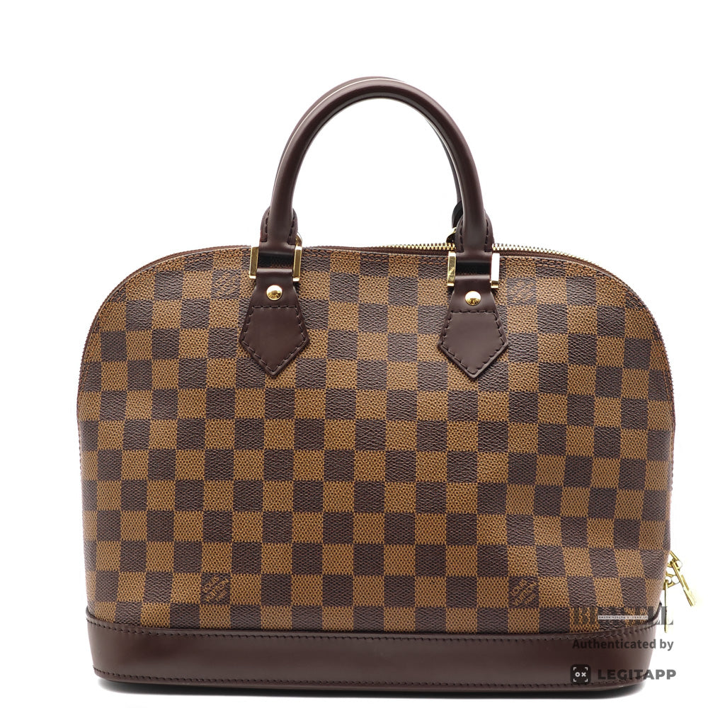LOUIS VUITTON Alma PM Damier Canvas Brown Hand Bag N51131 【ImportFeeFREE】