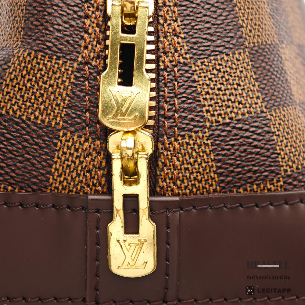 LOUIS VUITTON Alma PM Damier Canvas Brown Hand Bag N51131 【ImportFeeFREE】