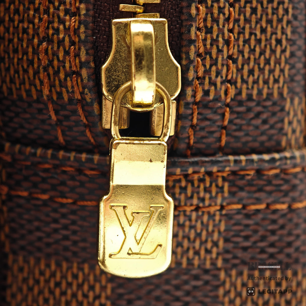 LOUIS VUITTON Reporter PM Damier Canvas Brown Shoulder Bag 【ImportFeeFREE】