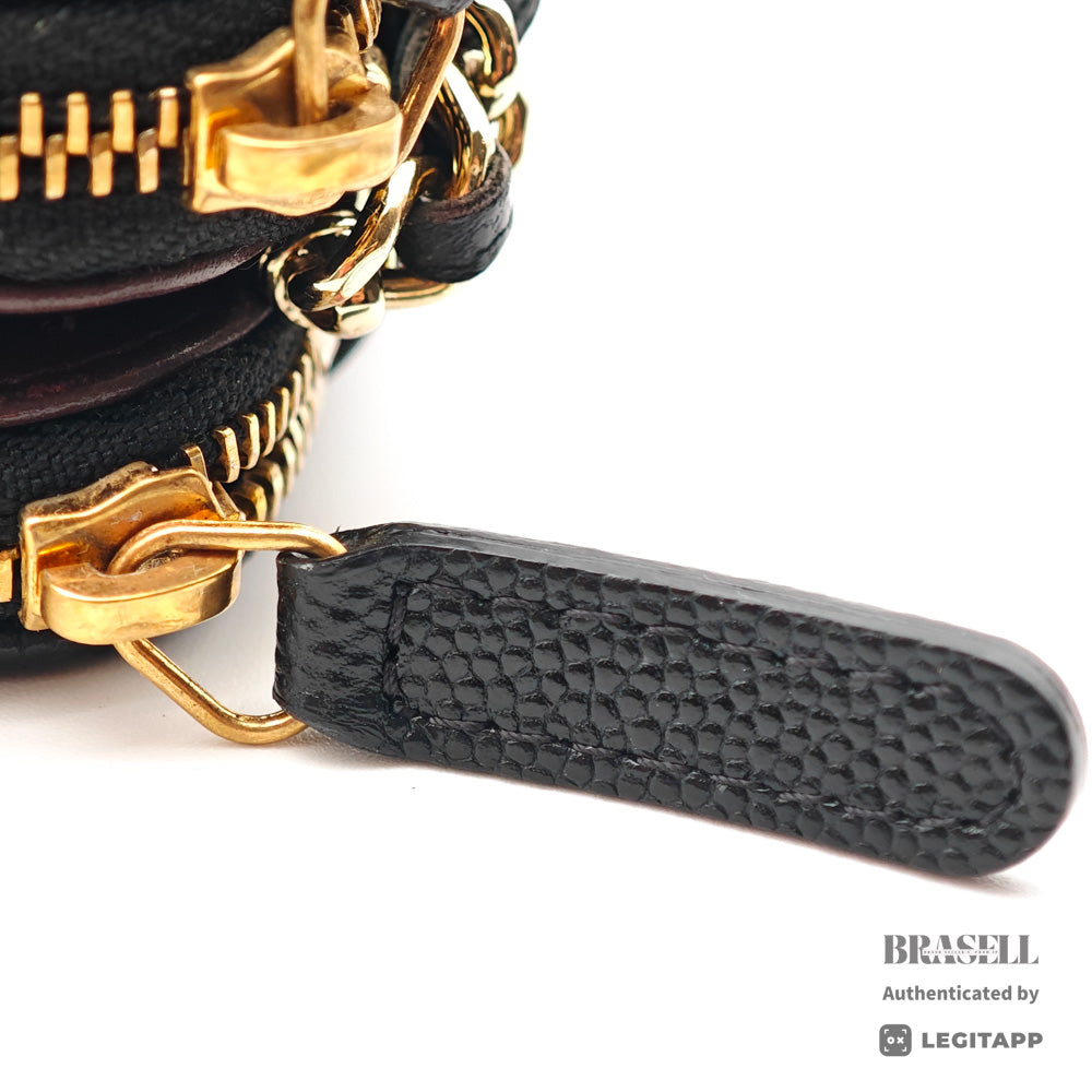CHANEL Matelasse Caviar Skin Chain Wallet Shoulder Bag 【ImportFeeFREE】