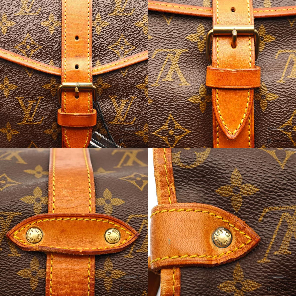 LOUIS VUITTON Saumur 35 Monogram Brown Shoulder Bag M42254 【ImportFeeFREE】