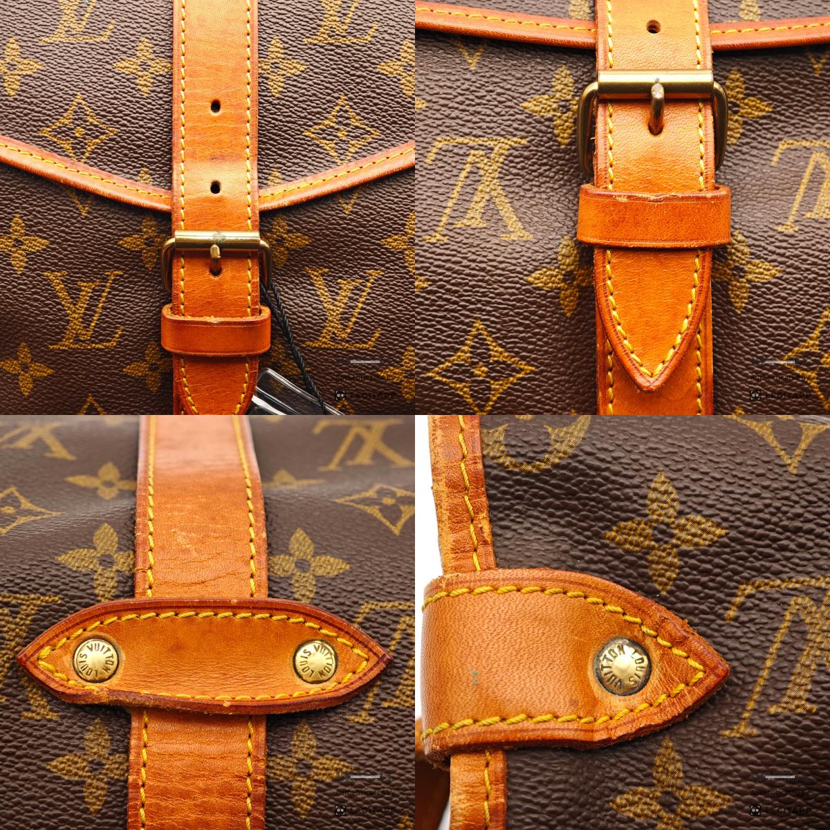 LOUIS VUITTON Saumur 35 Monogram Brown Shoulder Bag M42254 【ImportFeeFREE】
