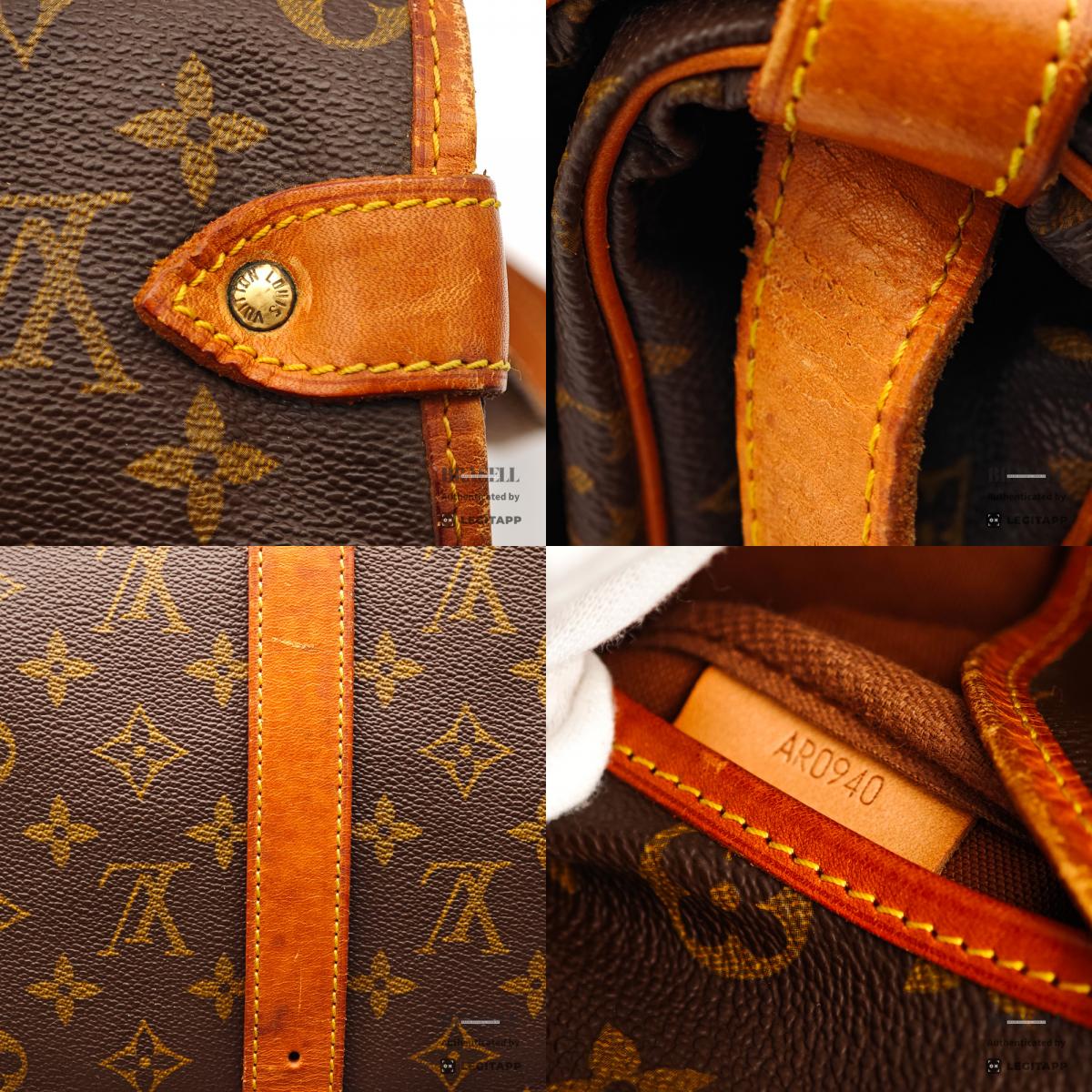 LOUIS VUITTON Saumur 35 Monogram Brown Shoulder Bag M42254 【ImportFeeFREE】