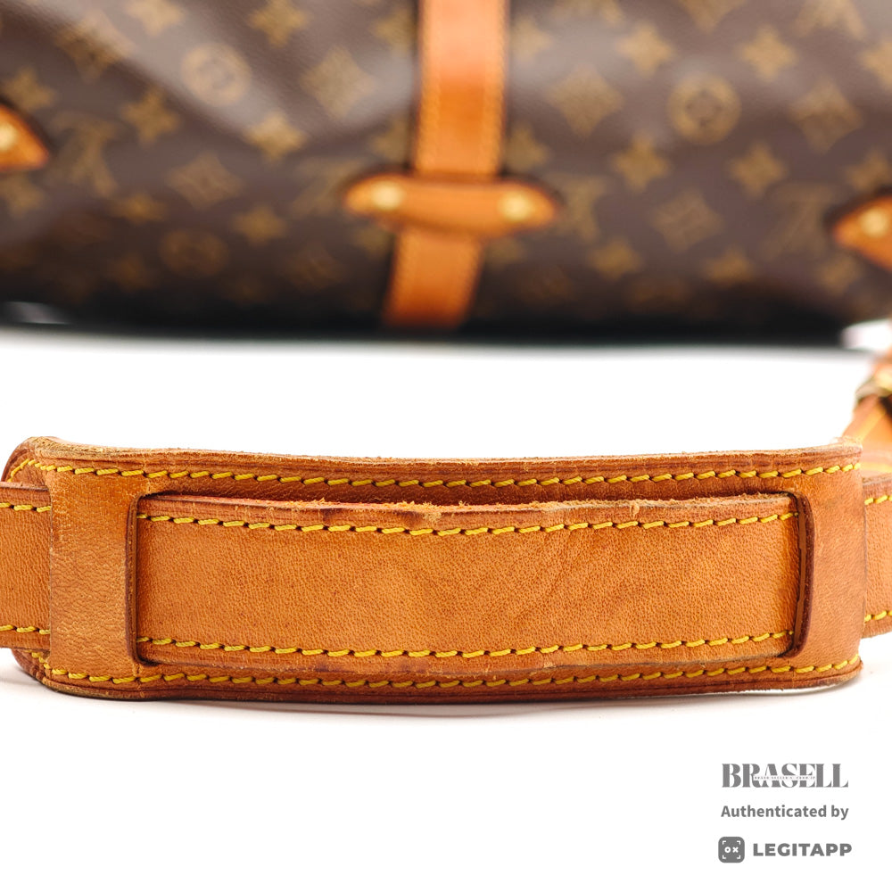 LOUIS VUITTON Saumur 35 Monogram Brown Shoulder Bag M42254 【ImportFeeFREE】