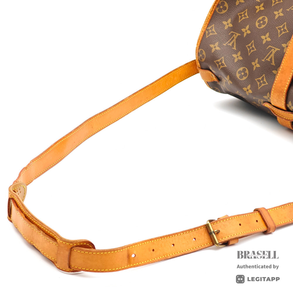 LOUIS VUITTON Saumur 35 Monogram Brown Shoulder Bag M42254 【ImportFeeFREE】