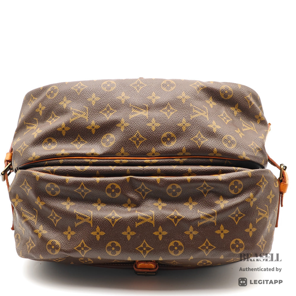LOUIS VUITTON Saumur 35 Monogram Brown Shoulder Bag M42254 【ImportFeeFREE】