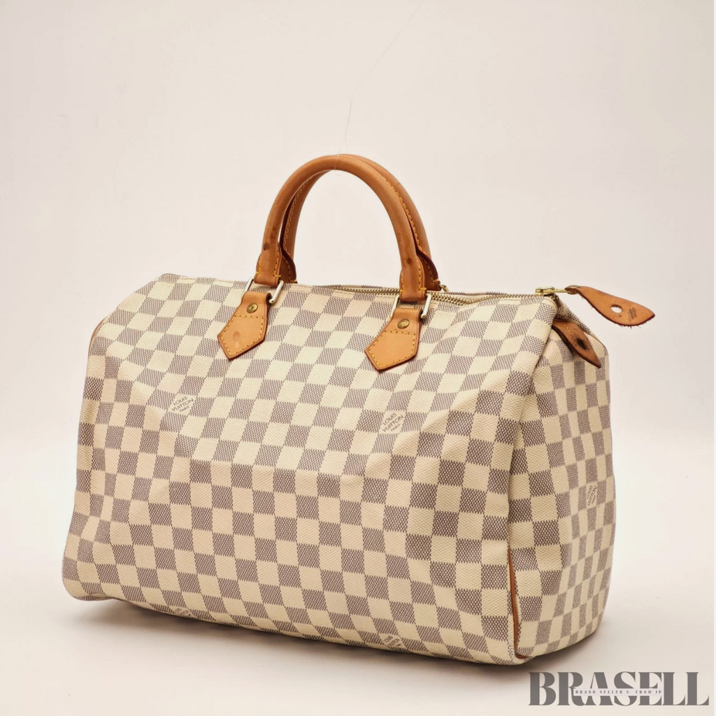 3 item 【LOUIS VUITTON Damier Azur Speedy 35 N41535 Handbag White Boston Bag Women's】【Auth Louis Vuitton Monogram Mini Speedy Hand Bag M41534 Mini Boston Bag Brown】【Louis Vuitton Monogram Reverse Leopard M43001 2Way Handbag Brown Black Canvas】