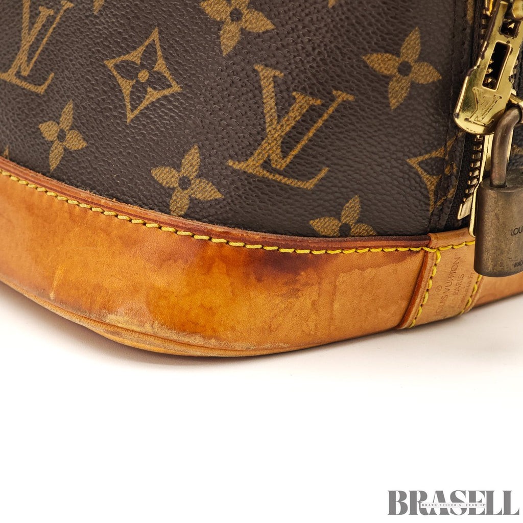 LOUIS VUITTON Monogram Alma M51130 Handbag Brown / Padlock【ImportFREE】