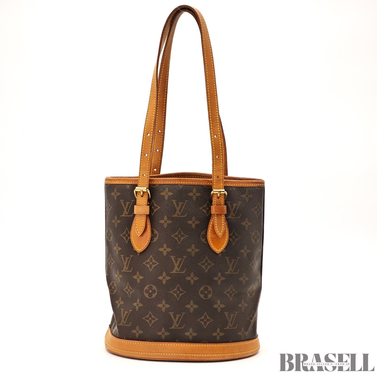 LOUIS VUITTON Bucket PM M42238 Tote Shoulder Bag Monogram Brown 【ImportFREE】