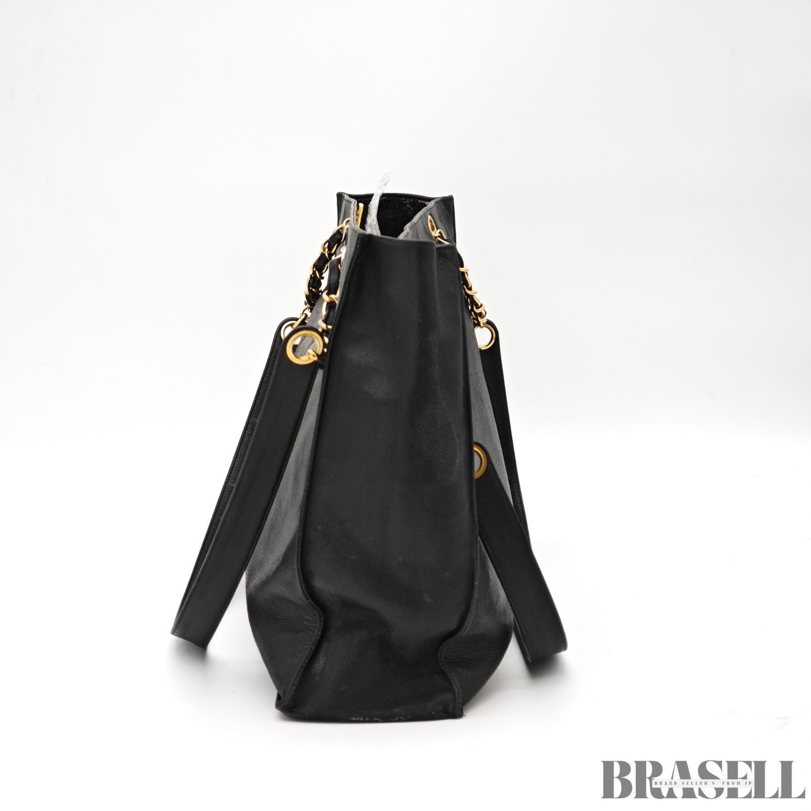 CHANEL Lambskin Chain Tote Bag Large CC Logo Chain Tote 【ImportFeeFREE】