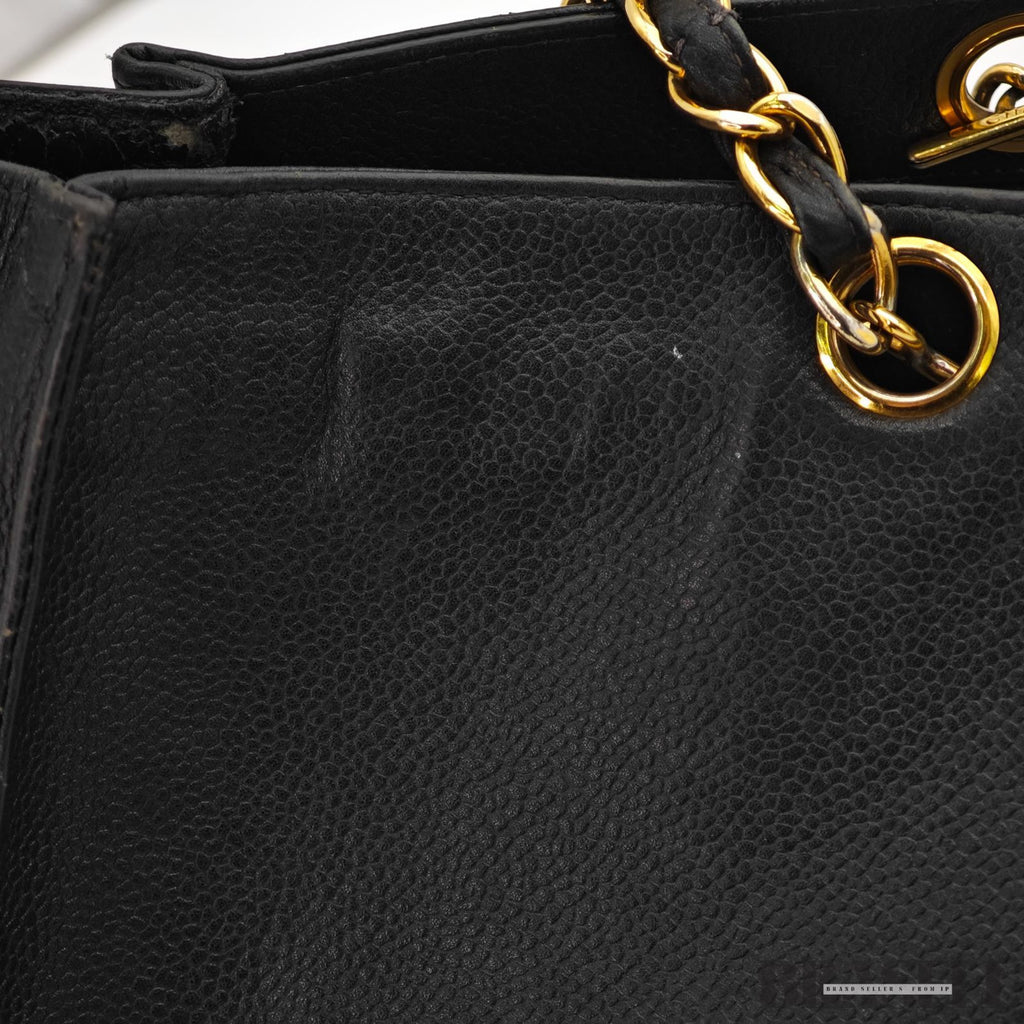 CHANEL Lambskin Chain Tote Bag Large CC Logo Chain Tote 【ImportFeeFREE】