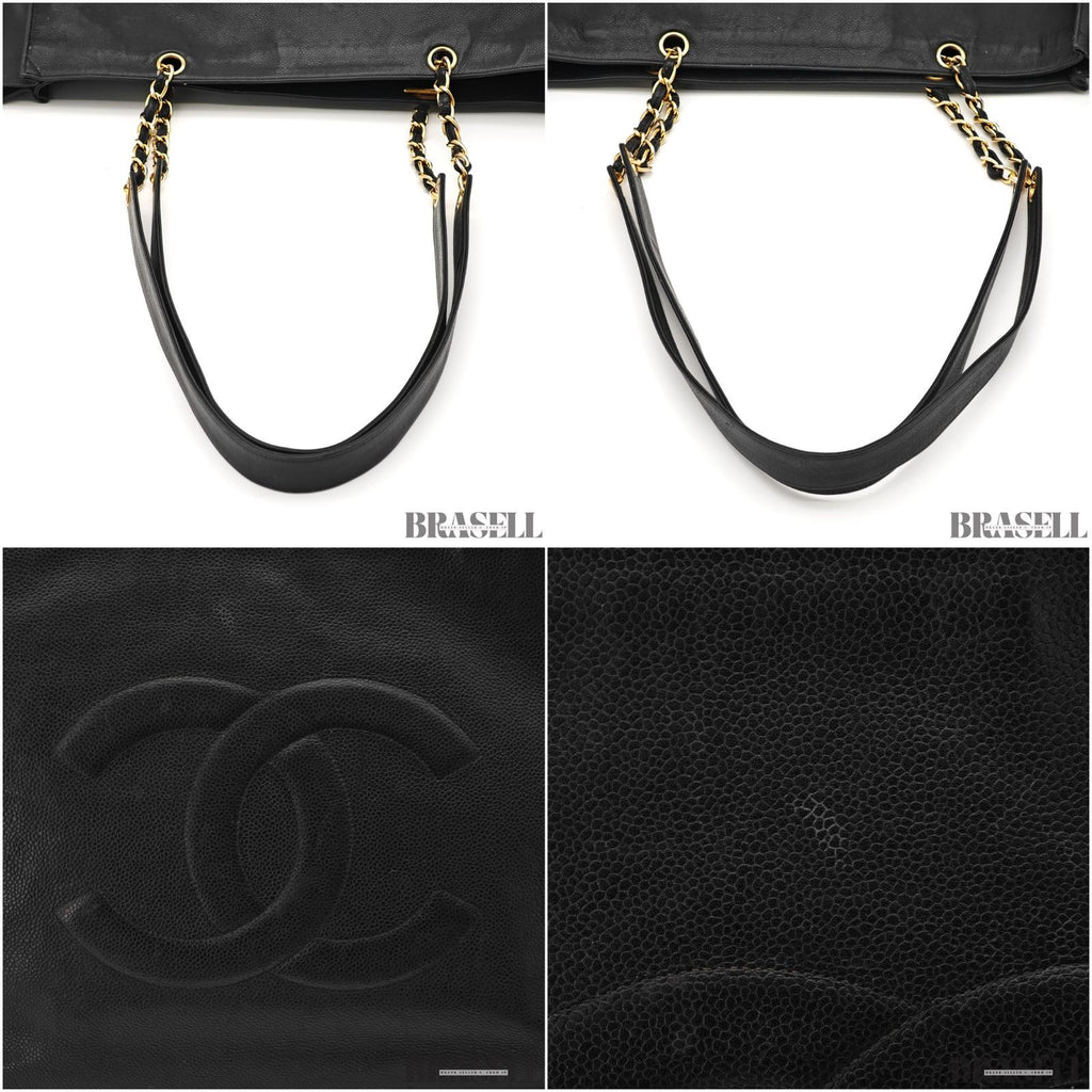 CHANEL Lambskin Chain Tote Bag Large CC Logo Chain Tote 【ImportFeeFREE】