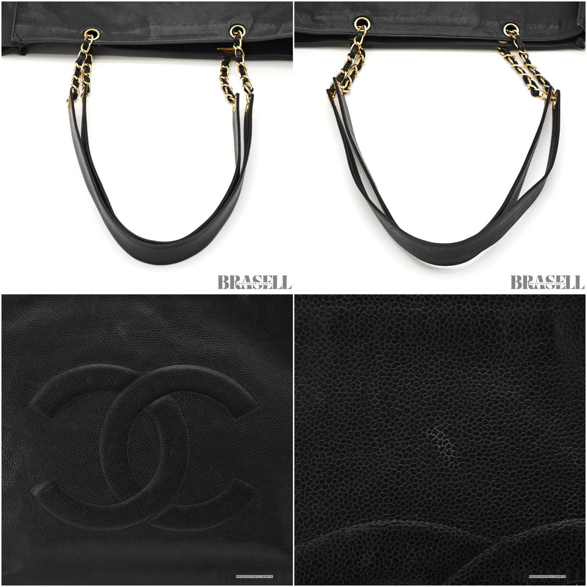 CHANEL Lambskin Chain Tote Bag Large CC Logo Chain Tote 【ImportFeeFREE】
