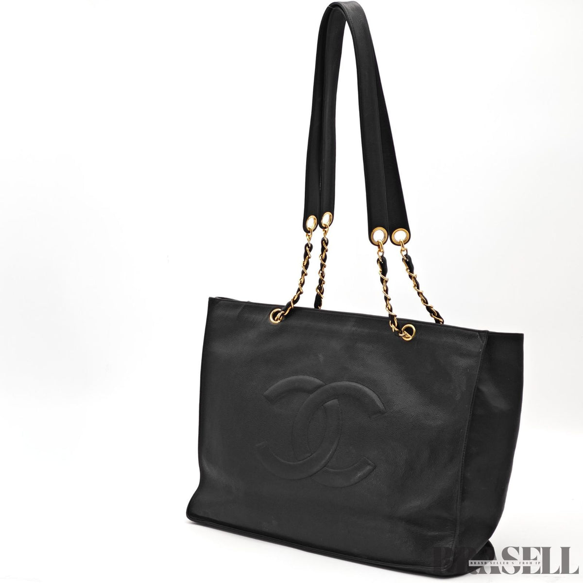 CHANEL Lambskin Chain Tote Bag Large CC Logo Chain Tote 【ImportFeeFREE】