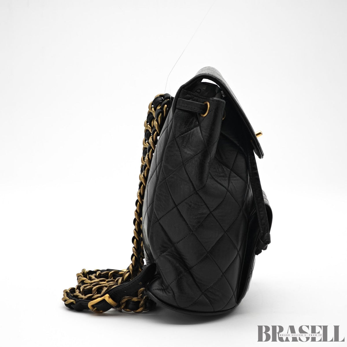 CHANEL Matelass Black Backpack Bag Flap Bag Lambskin【ImportFeeFREE】