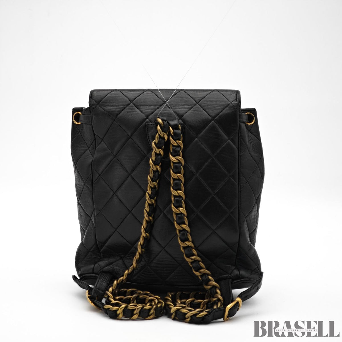 CHANEL Matelass Black Backpack Bag Flap Bag Lambskin【ImportFeeFREE】