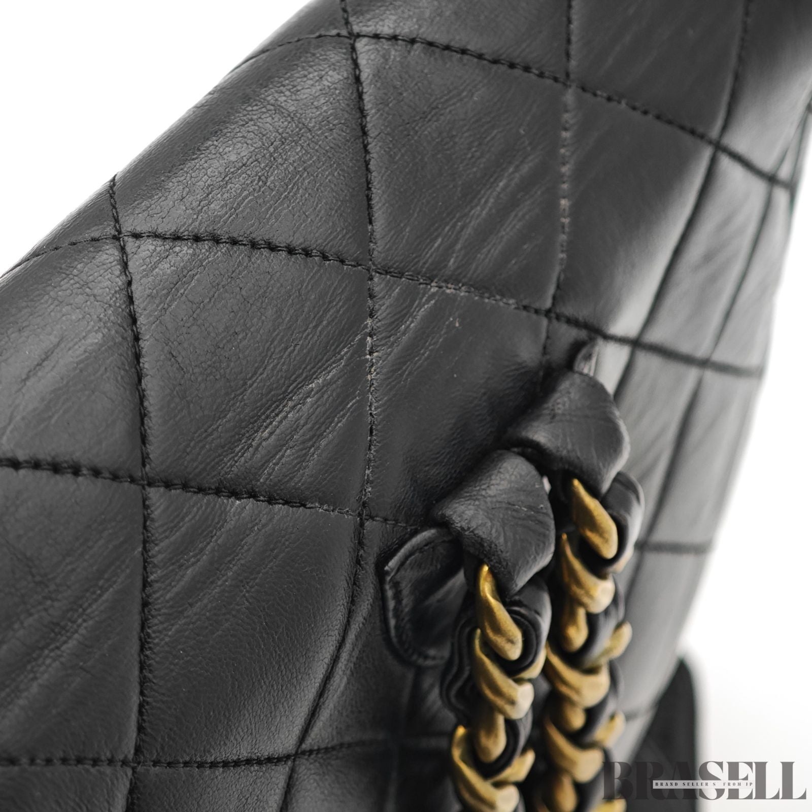 CHANEL Matelass Black Backpack Bag Flap Bag Lambskin【ImportFeeFREE】