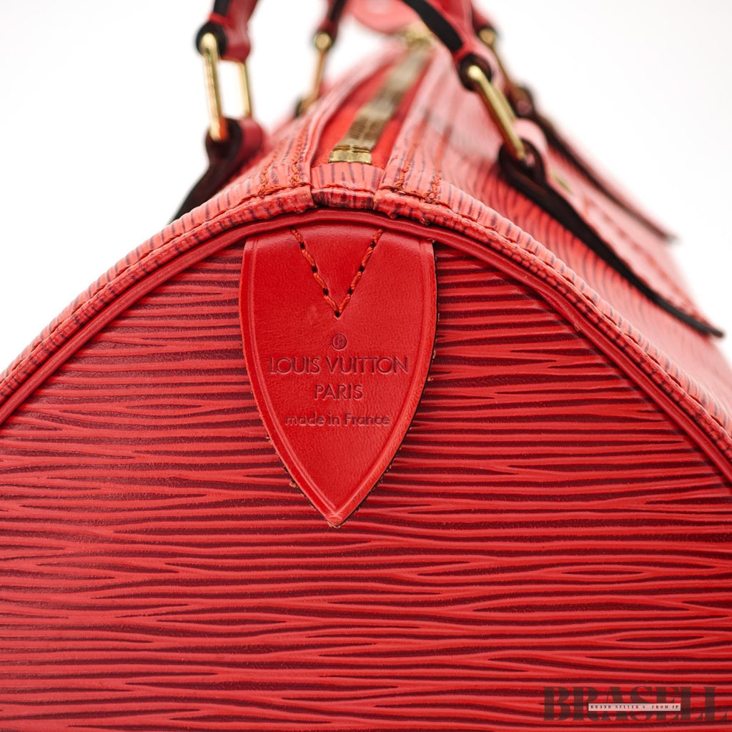 LOUIS VUITTON Epi Speedy 30 M43007 Mini Handbag Red【ImportFeeFREE】