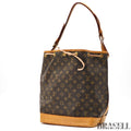 LOUIS VUITTON Monogram Noe M42224 Bucket Bag Brown【ImportFeeFREE】