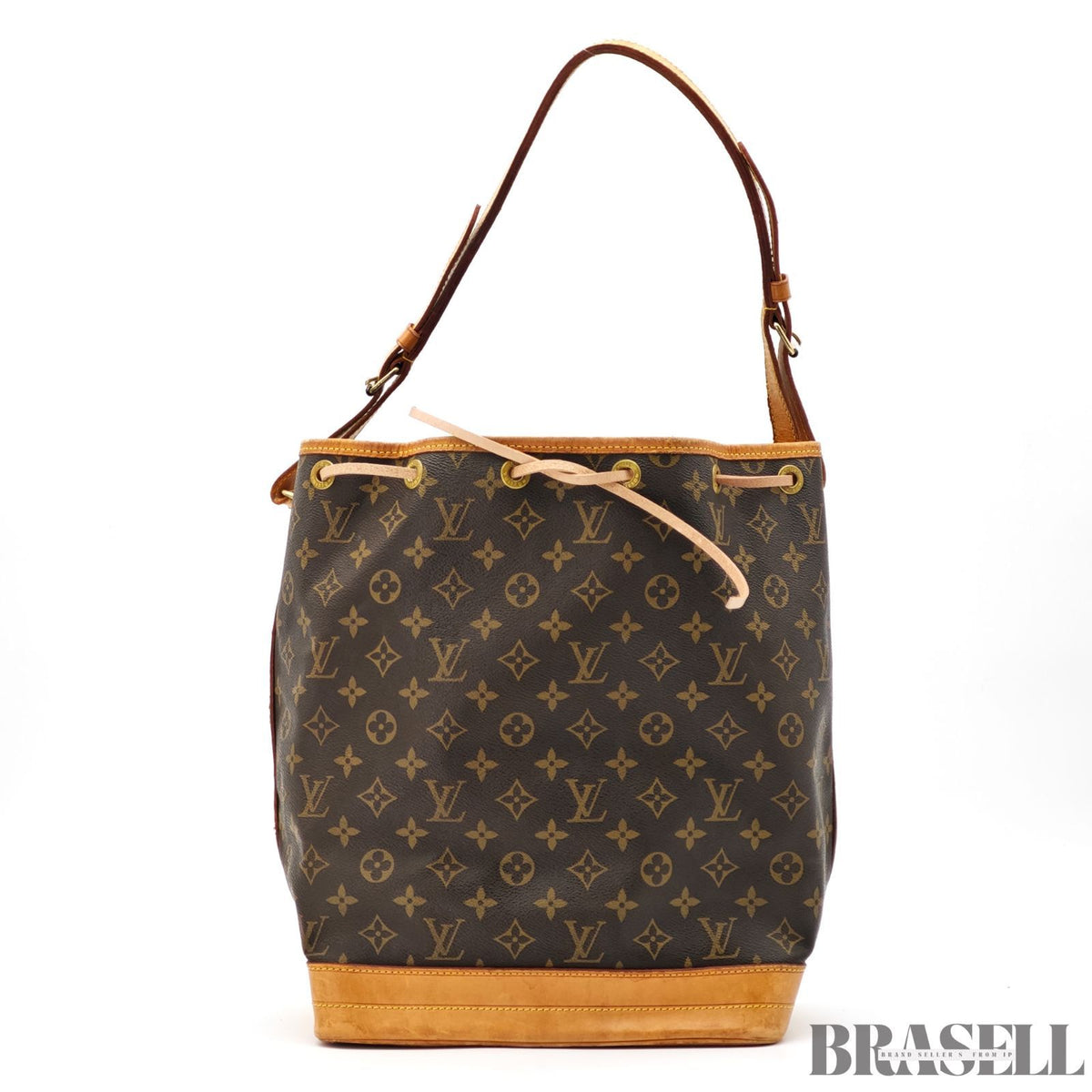 LOUIS VUITTON Monogram Noe M42224 Bucket Bag Brown【ImportFeeFREE】