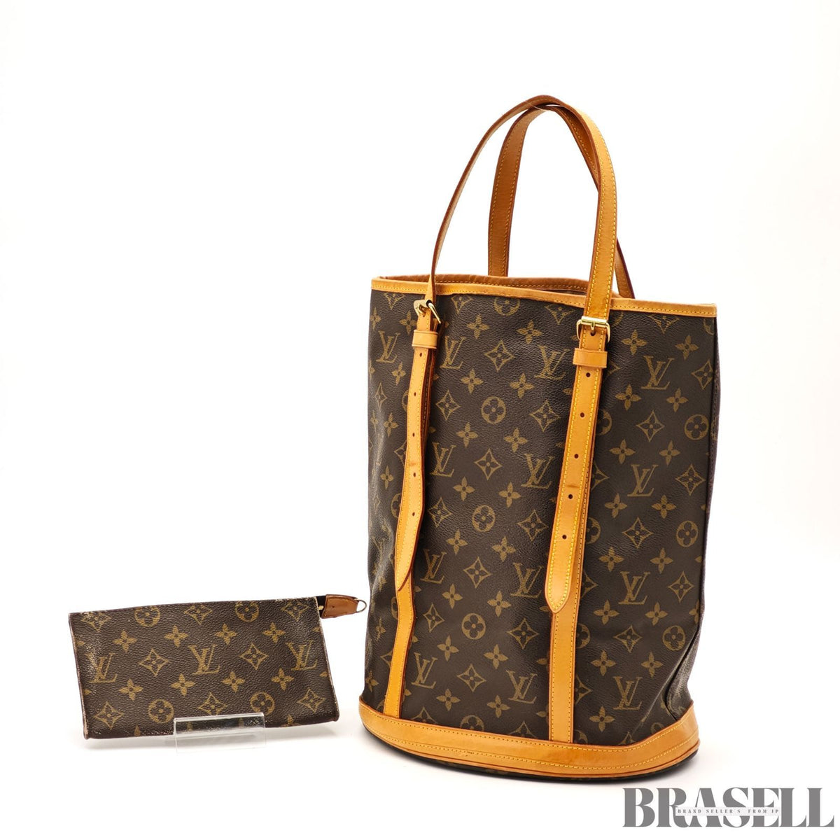 LOUIS VUITTON Bucket GM M42236 Tote Bucket Bag Brown 【ImportFeeFREE】