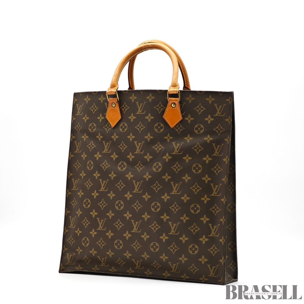 LOUIS VUITTON Monogram Sac Plat M51140 Vertical Tote Bag【ImportFeeFREE】