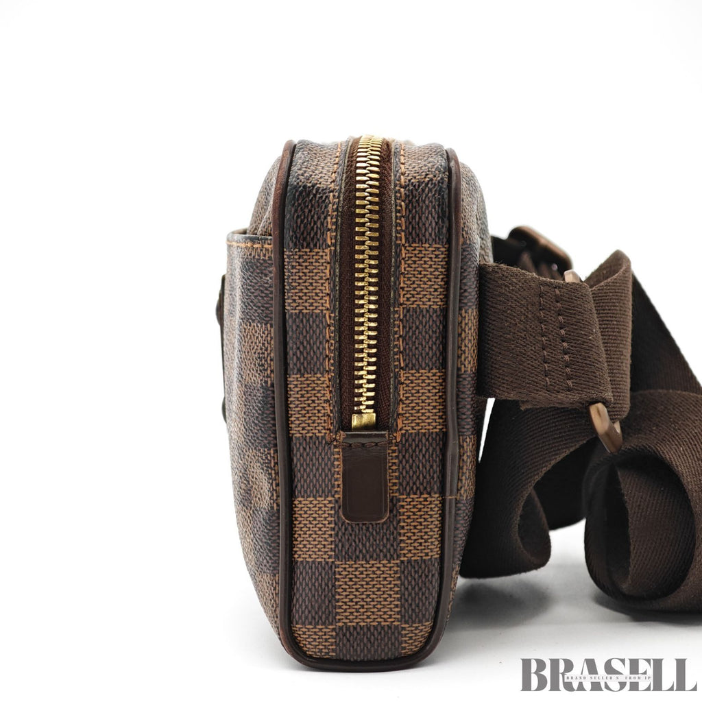 LOUIS VUITTON Damier Ebene Brooklyn Bumbag N41101 Brown【ImportFeeFREE】
