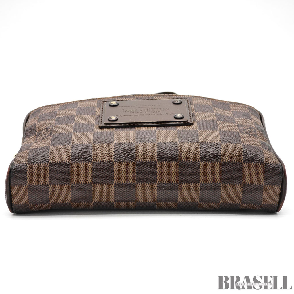 LOUIS VUITTON Damier Ebene Brooklyn Bumbag N41101 Brown【ImportFeeFREE】