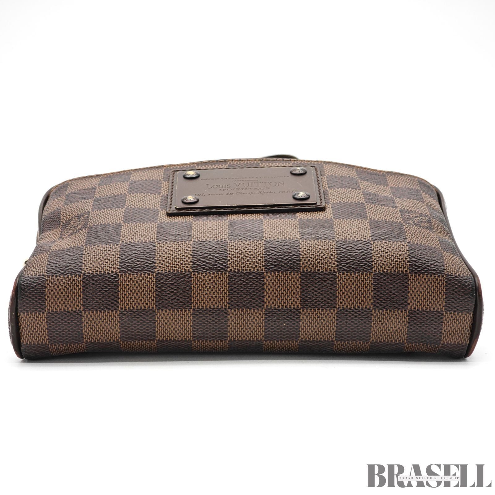 LOUIS VUITTON Damier Ebene Brooklyn Bumbag N41101 Brown【ImportFeeFREE】