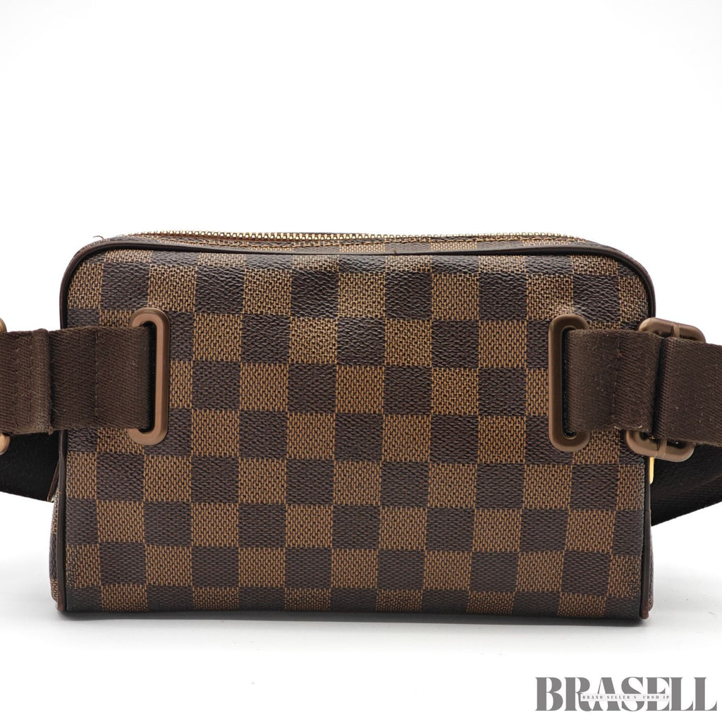 LOUIS VUITTON Damier Ebene Brooklyn Bumbag N41101 Brown【ImportFeeFREE】
