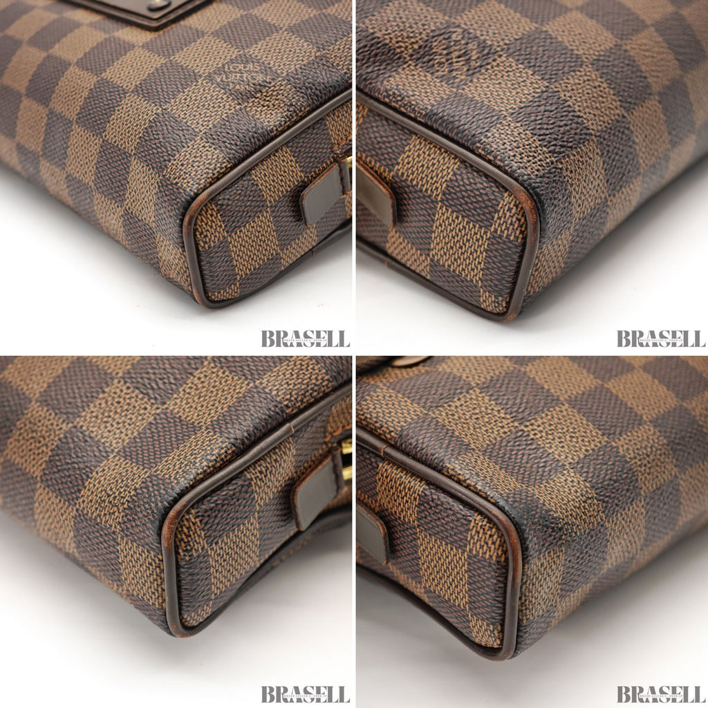 LOUIS VUITTON Damier Ebene Brooklyn Bumbag N41101 Brown【ImportFeeFREE】