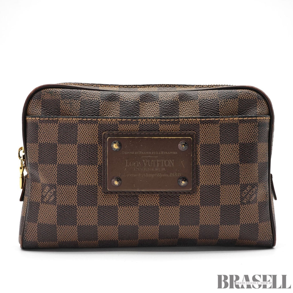 LOUIS VUITTON Damier Ebene Brooklyn Bumbag N41101 Brown【ImportFeeFREE】
