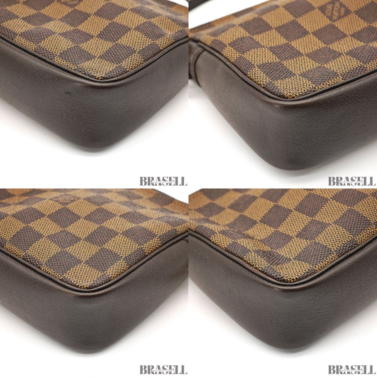 LOUIS VUITTON Trousse Makeup Hand Bag Poach Damier Ebene【ImportFeeFREE】