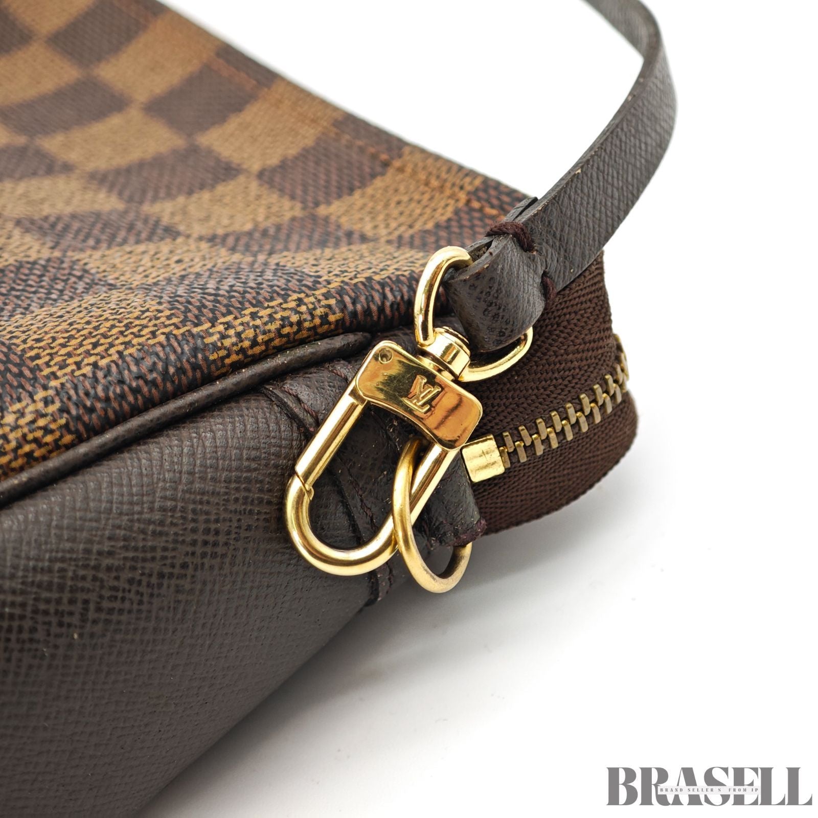 LOUIS VUITTON Trousse Makeup Hand Bag Poach Damier Ebene【ImportFeeFREE】