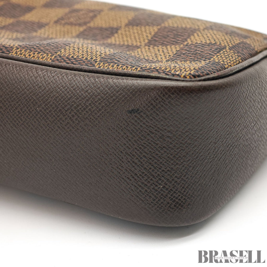 LOUIS VUITTON Trousse Makeup Hand Bag Poach Damier Ebene【ImportFeeFREE】