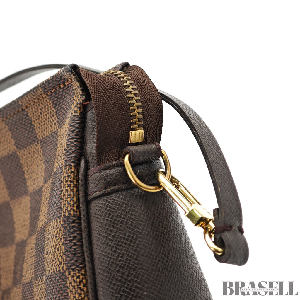 LOUIS VUITTON Trousse Makeup Hand Bag Poach Damier Ebene【ImportFeeFREE】