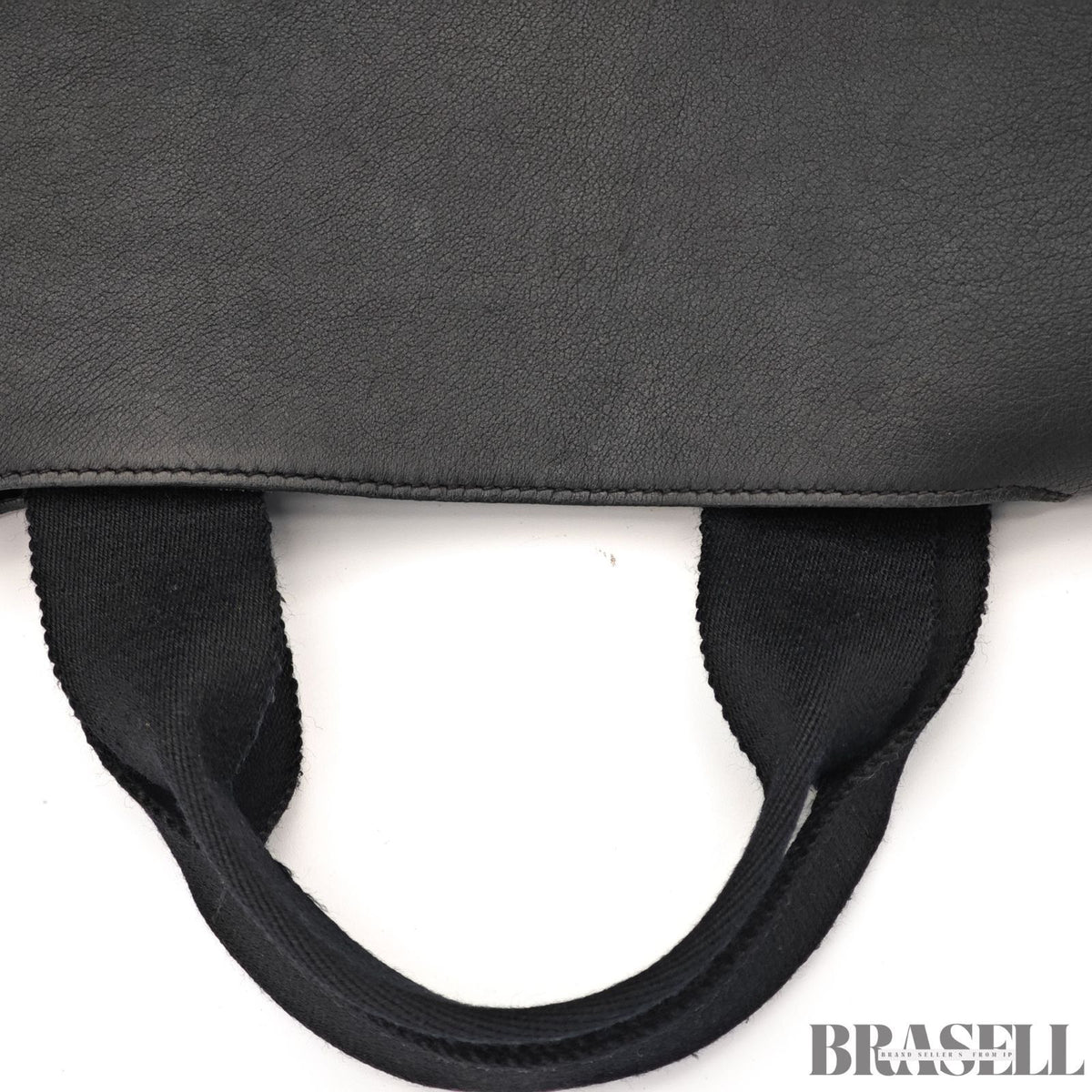 HERMES Valparaiso MM Noir Toile Chevron Leather Handbag【ImportFeeFREE】
