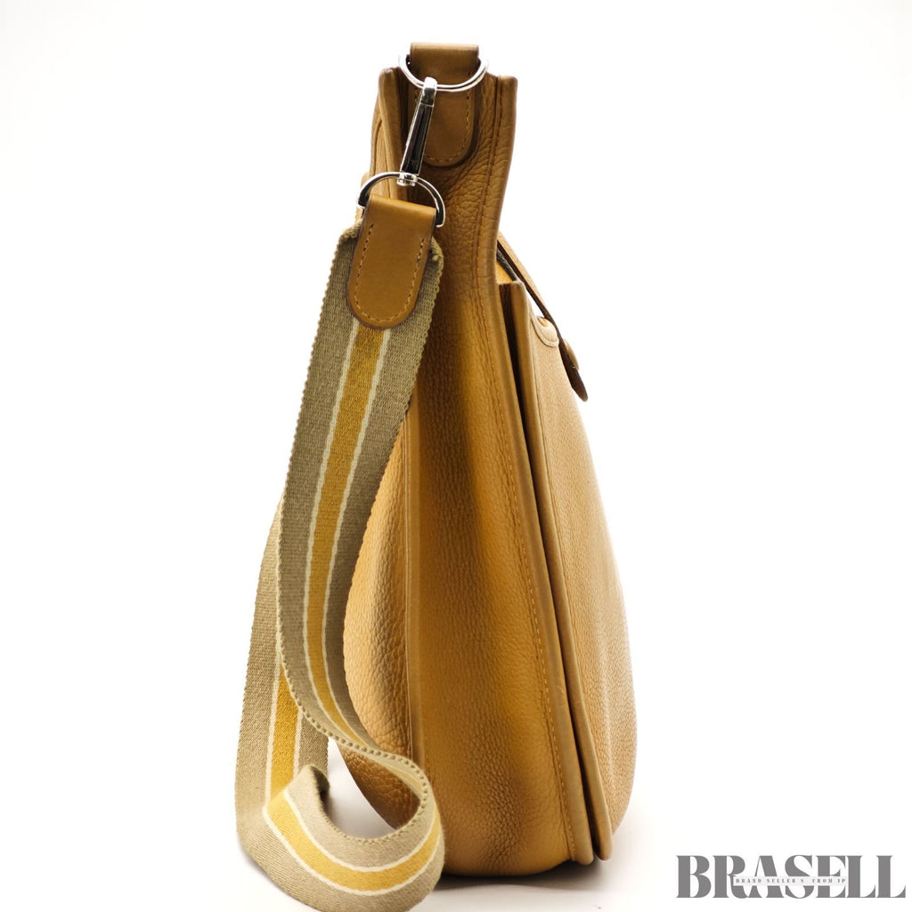 HERMES Evelyne 2PM Jaune Yellow Taurillon Clemence Unisex【ImportFeeFREE】