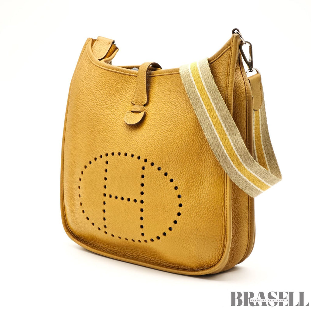 HERMES Evelyne 2PM Jaune Yellow Taurillon Clemence Unisex【ImportFeeFREE】