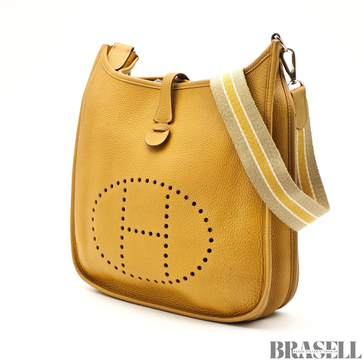 HERMES Evelyne 2PM Jaune Yellow Taurillon Clemence Unisex【ImportFeeFREE】