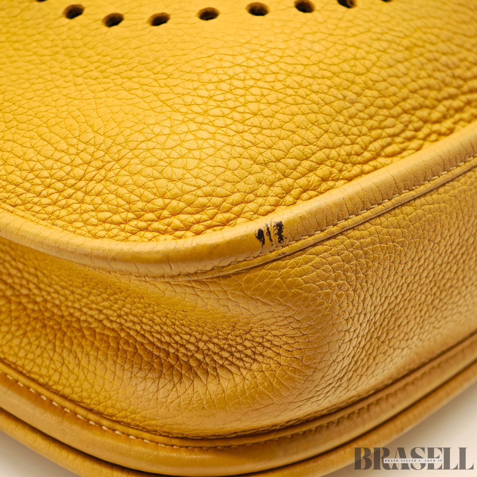 HERMES Evelyne 2PM Jaune Yellow Taurillon Clemence Unisex【ImportFeeFREE】