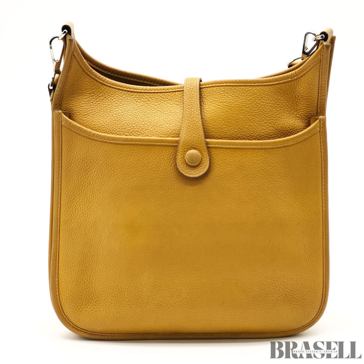 HERMES Evelyne 2PM Jaune Yellow Taurillon Clemence Unisex【ImportFeeFREE】