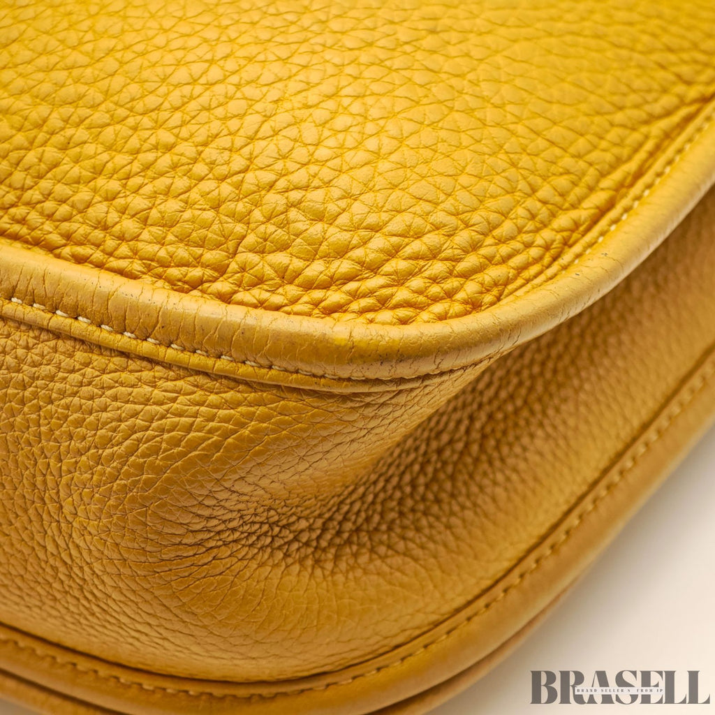 HERMES Evelyne 2PM Jaune Yellow Taurillon Clemence Unisex【ImportFeeFREE】