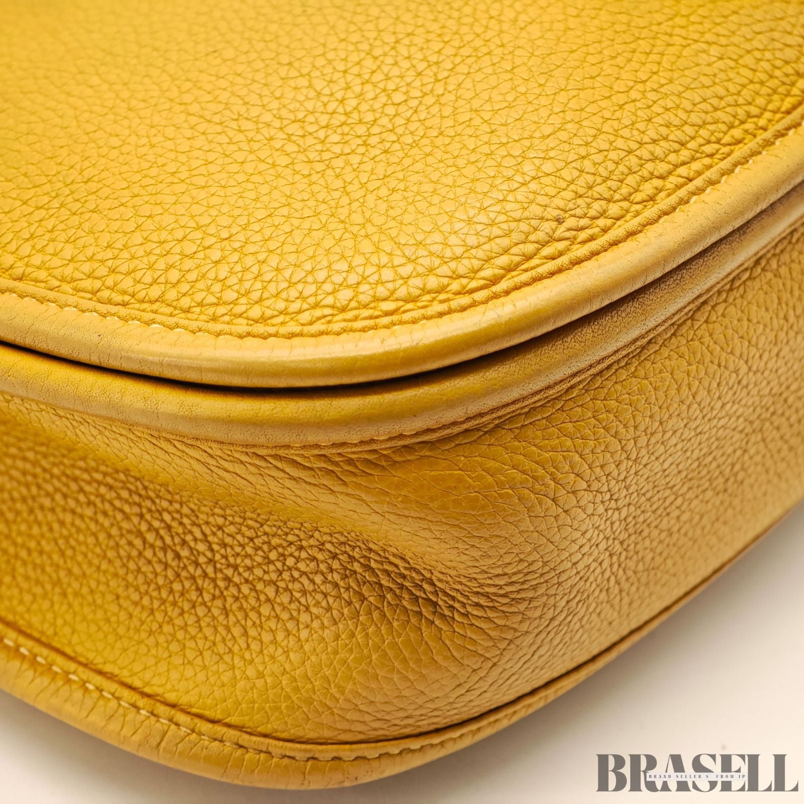 HERMES Evelyne 2PM Jaune Yellow Taurillon Clemence Unisex【ImportFeeFREE】