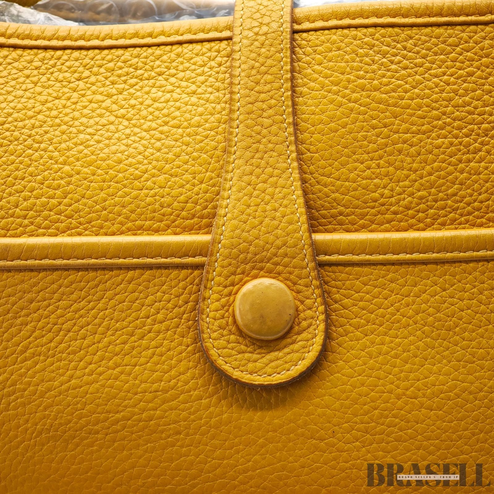 HERMES Evelyne 2PM Jaune Yellow Taurillon Clemence Unisex【ImportFeeFREE】