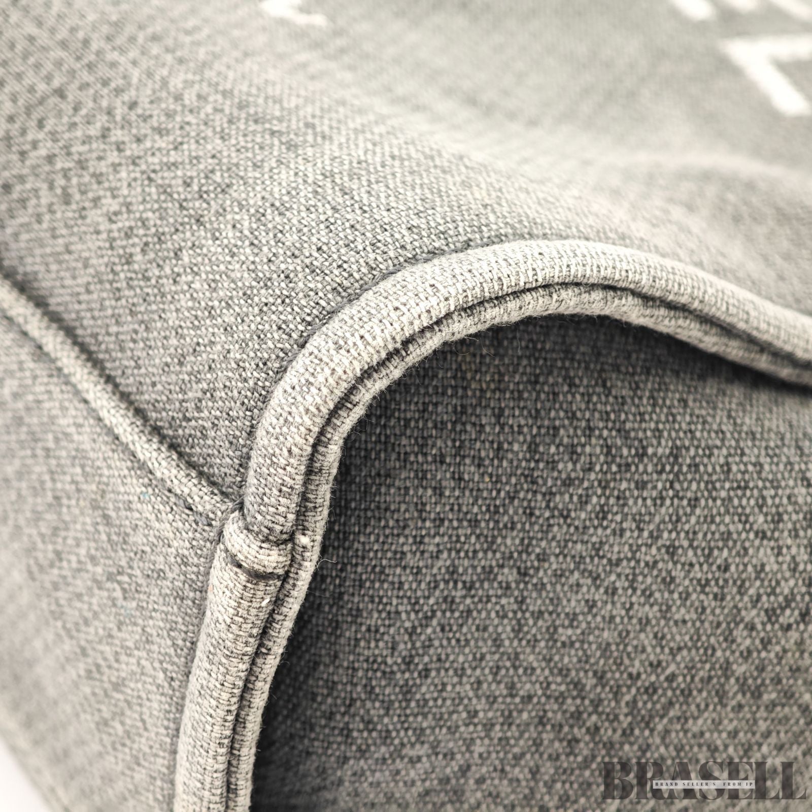 CHANEL Deauville Denim Chain Tote Shoulder Bag Gray Flap【ImportFeeFREE】