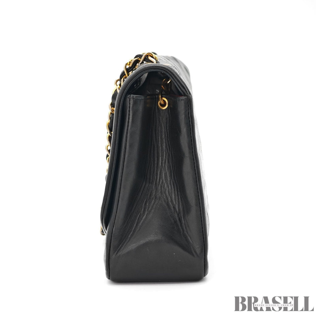 CHANEL Diana 25 Matelass Chain Shoulder Bag Black with 【ImportFeeFREE】