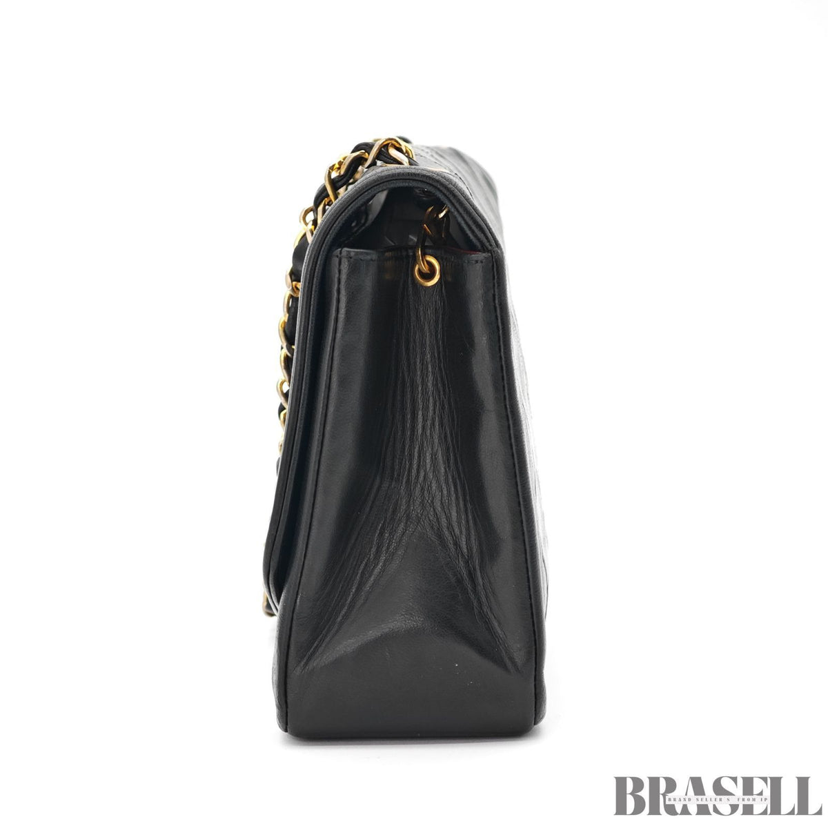 CHANEL Diana 25 Matelass Chain Shoulder Bag Black with 【ImportFeeFREE】
