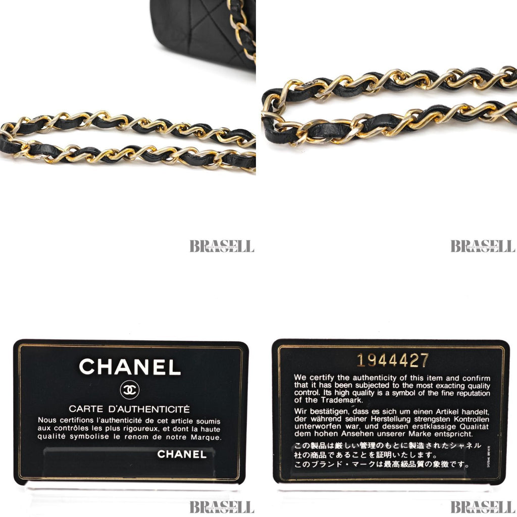CHANEL Diana 25 Matelass Chain Shoulder Bag Black with 【ImportFeeFREE】